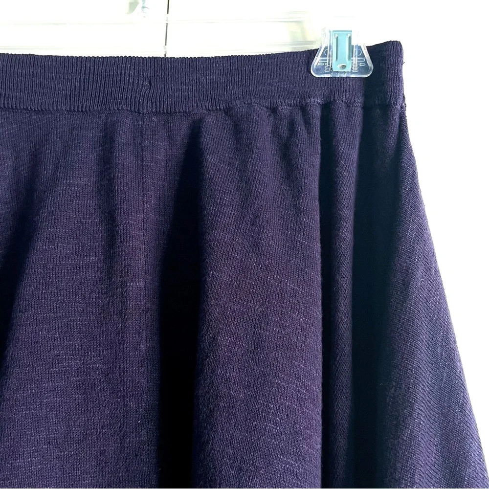 Free People Free-est Indigo Asymmetric Hem Sweater Skirt in Plummery Size M NWT